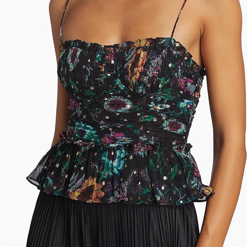 Nwt Ulla Johnson Amabel Top Black Iris